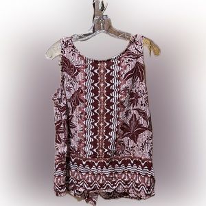 Women’s floral sleeveless top.